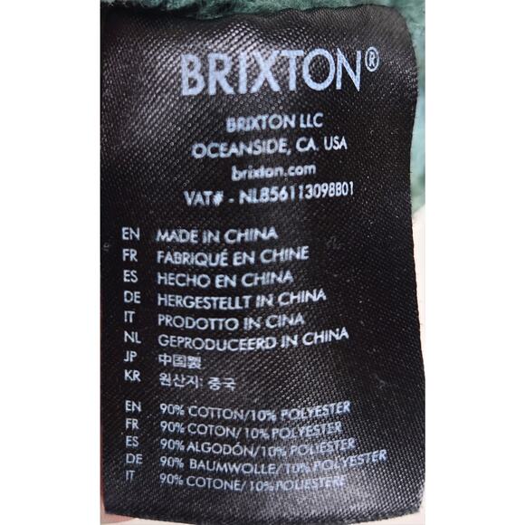 Brixton Stonewell Green Pullover Fleece Hoodie Men's Size XL - Picture 6 of 7